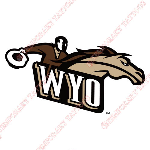 Wyoming Cowboys Customize Temporary Tattoos Stickers NO.7072